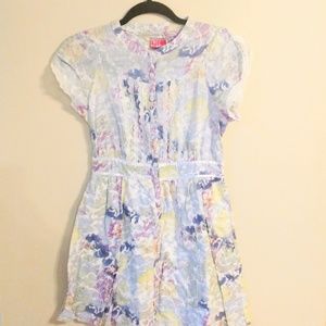 free people | floral cap sleeve button down dress